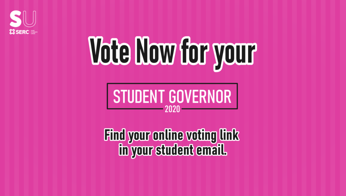 Vote Now for you Student Governor 2020- Find your online voting link in your student email